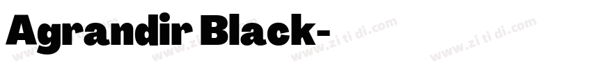 Agrandir Black字体转换